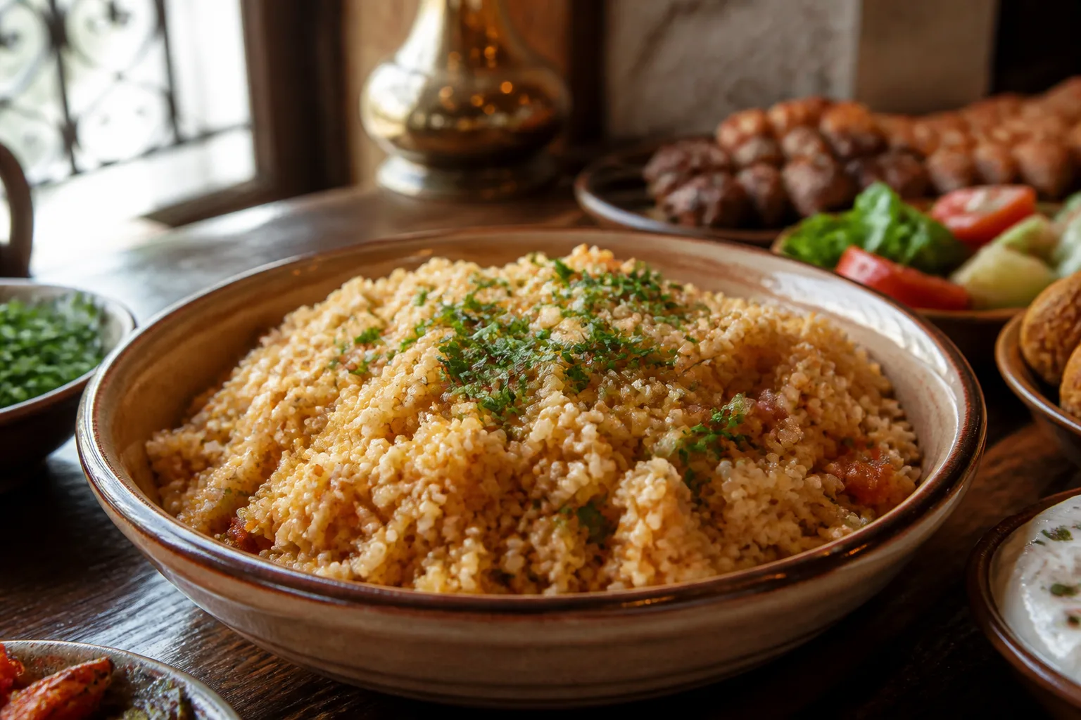 Bulgur pilaf served at Zaytoon Mediterranean Grill in Centennial, Colorado