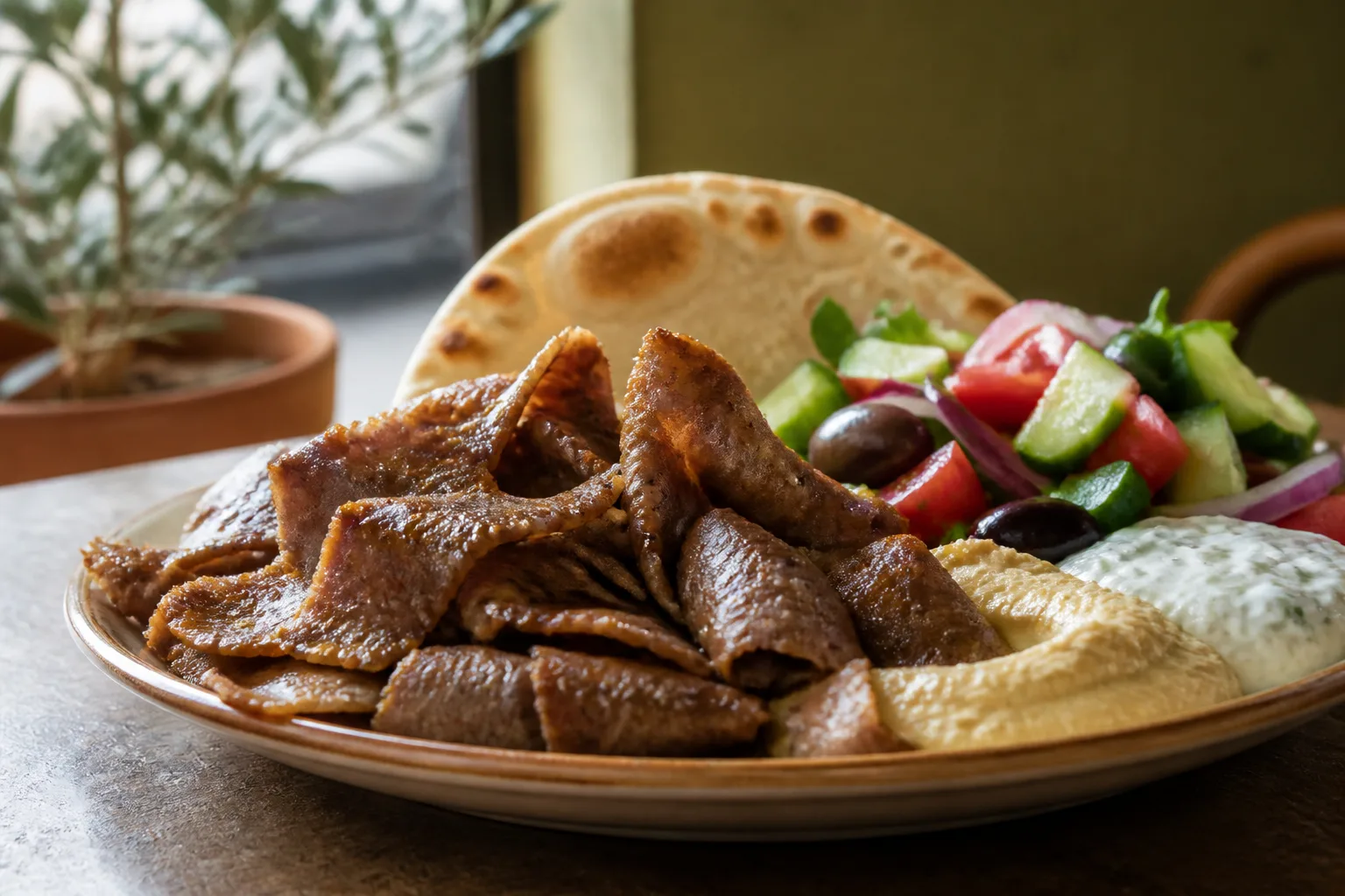 Doner kebab served at Zaytoon Mediterranean Grill in Centennial, Colorado