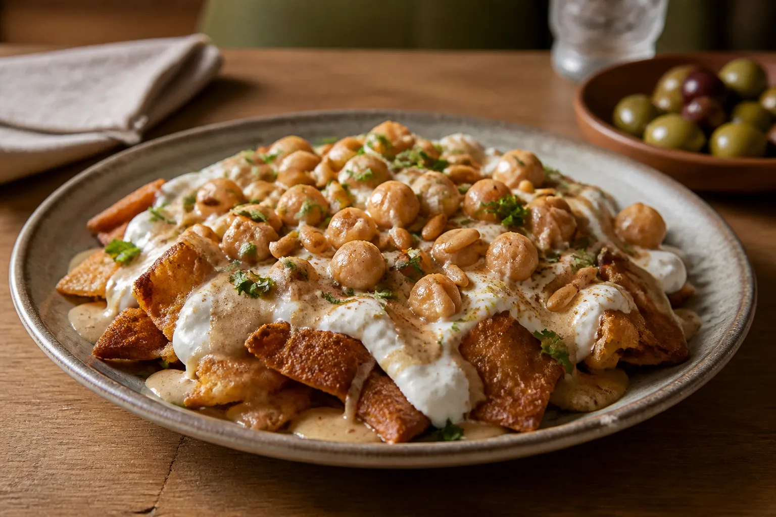 Fatteh served at Zaytoon Mediterranean Grill in Centennial, Colorado