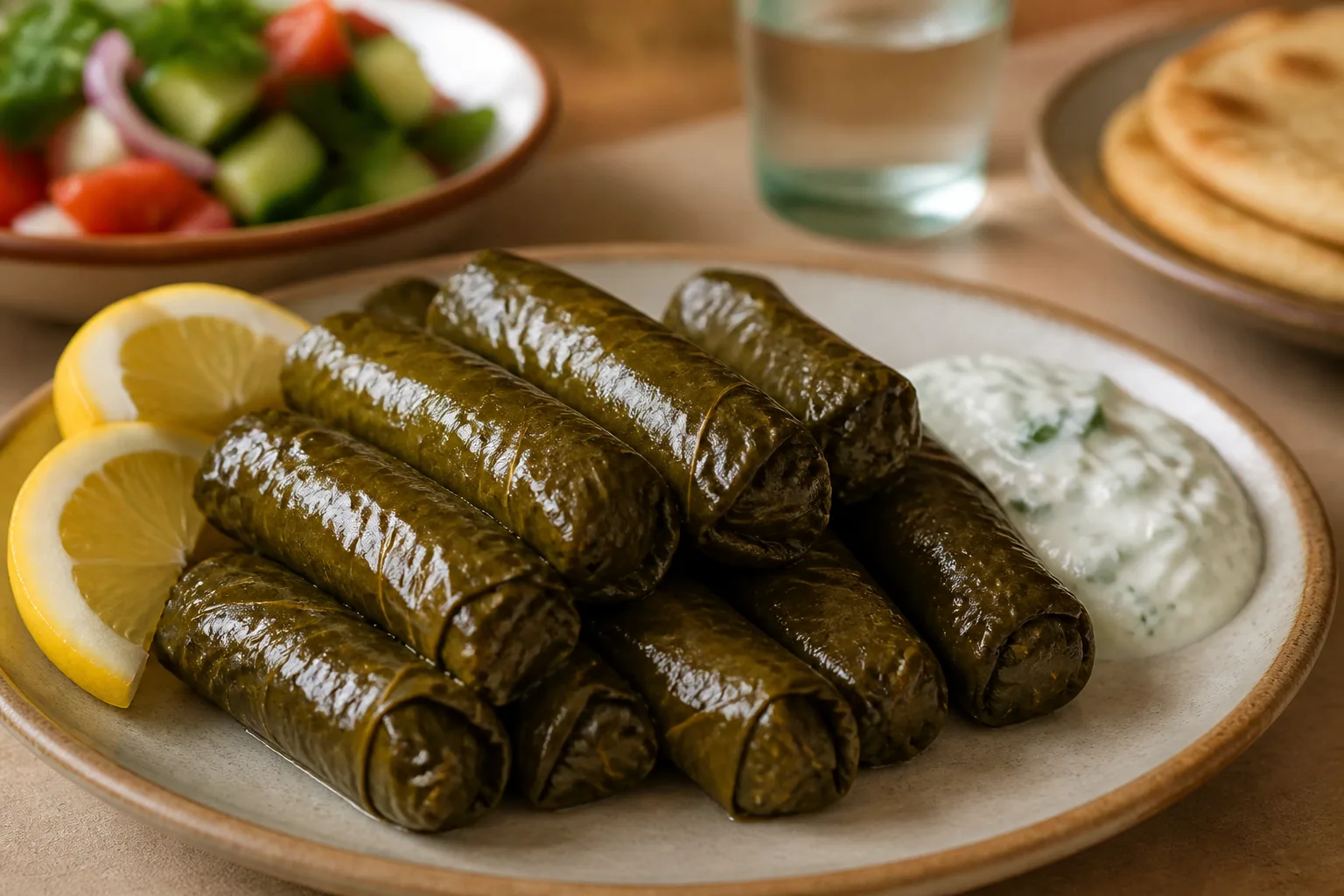 Stuffed grape leaves served at Zaytoon Mediterranean Grill in Centennial, Colorado
