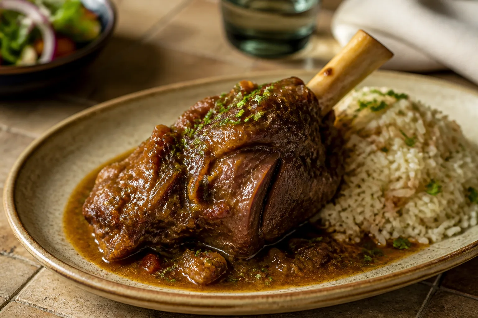 Lamb shank served at Zaytoon Mediterranean Grill in Centennial, Colorado