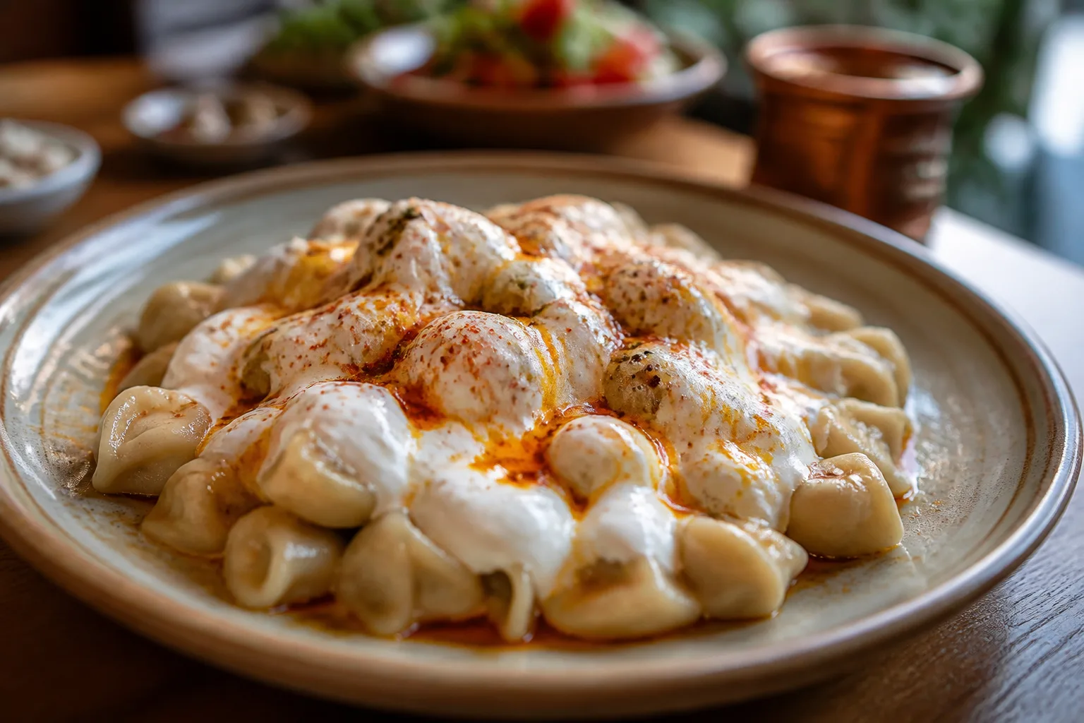 Turkish manti served at Zaytoon Mediterranean Grill in Centennial, Colorado
