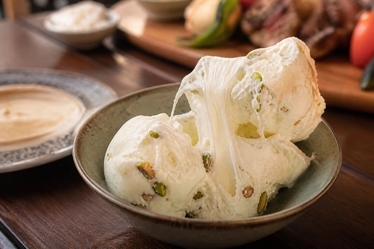 Turkish ice cream served at Zaytoon Mediterranean Grill in Centennial, Colorado
