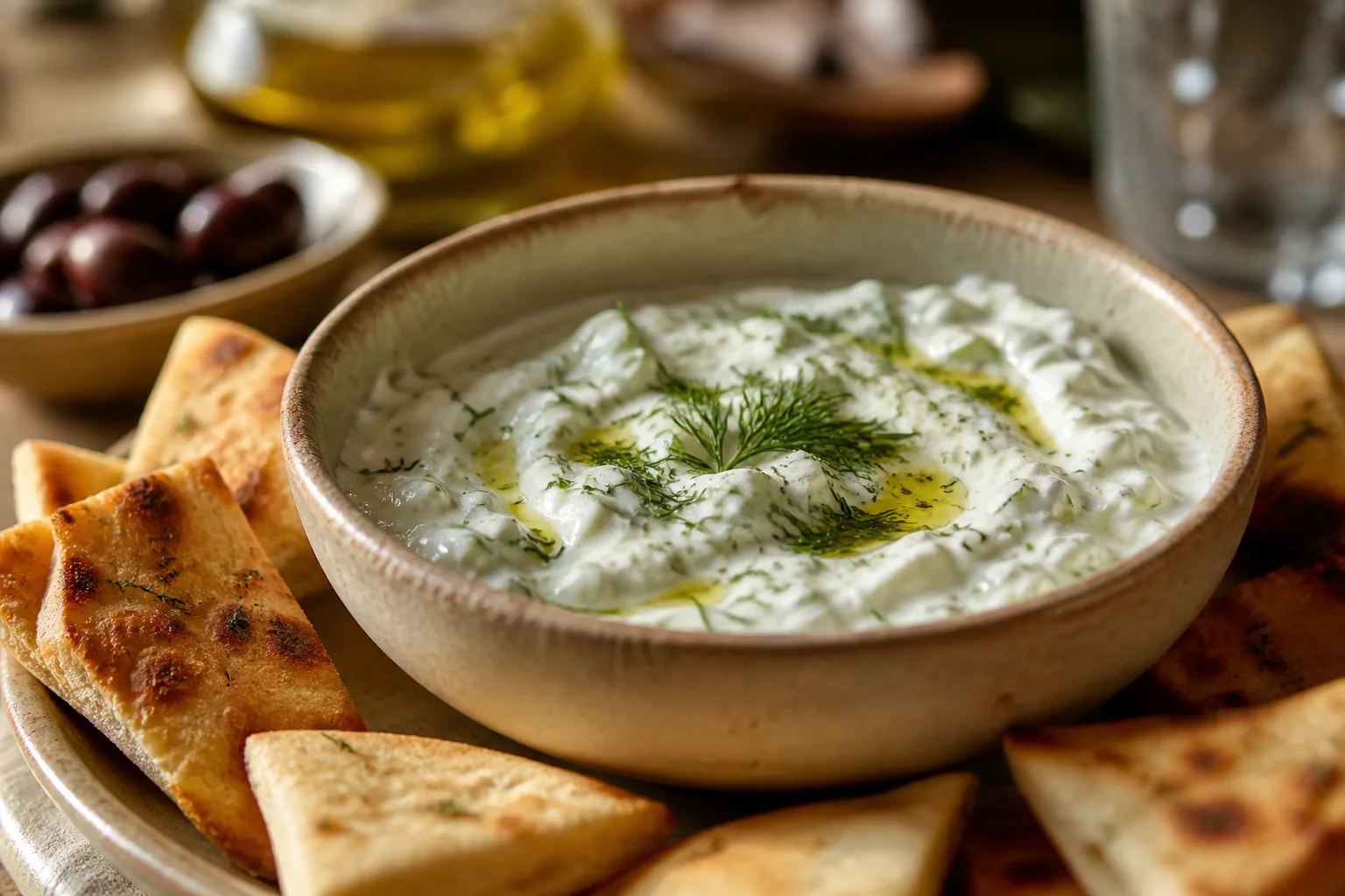Tzatziki served at Zaytoon Mediterranean Grill in Centennial, Colorado